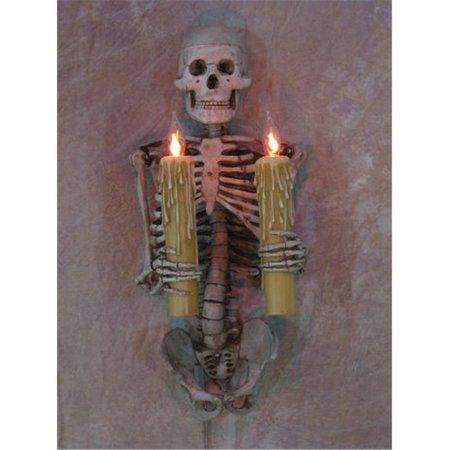 PERFECTPRETEND Wall Sconce  Medium Skeleton Torso holding two candles PE1413044